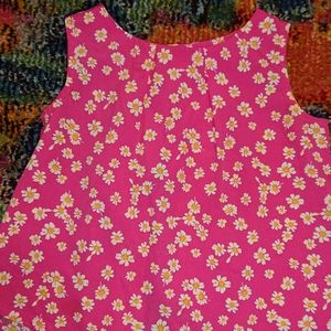 Girls pink daisy blouse
